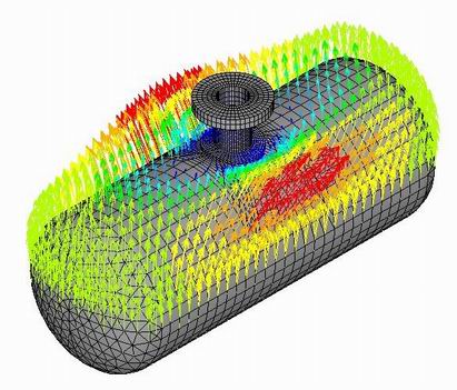 Modal Analysis on pulsation bottle to determine MNF and mode shape